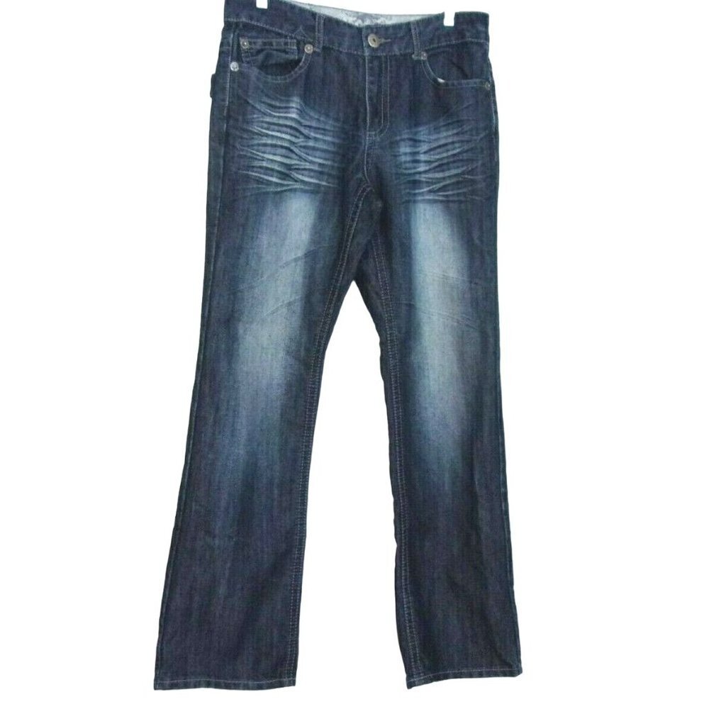 Ten 25 Jeans Denim Womens Size 32 Blue Acid Dark Wash Front Premium Jeans